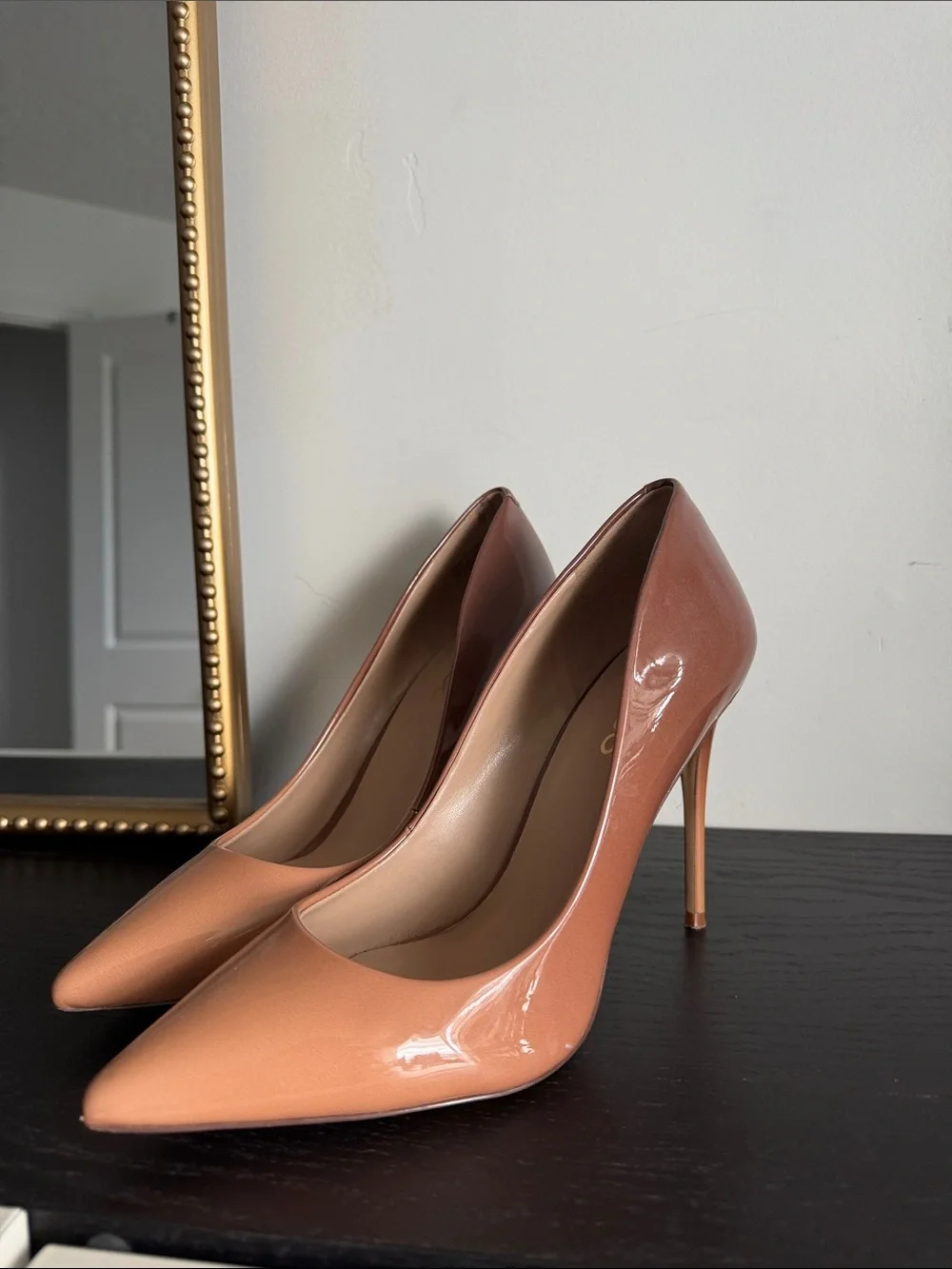 Aldo Pointed-Toe High Heel Pumps in Nude
